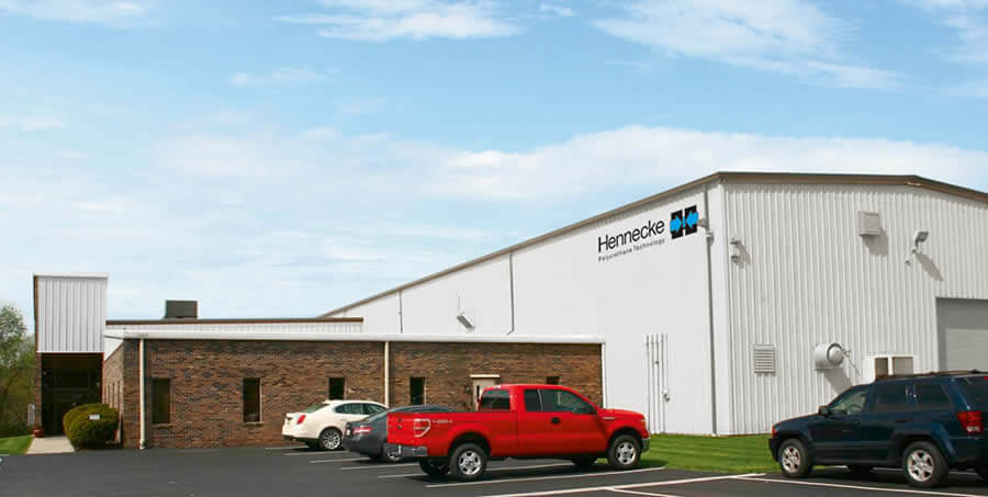 Der Hennecke Inc.-Firmensitz in Lawrence im US-Bundesstaat Pennsylvania