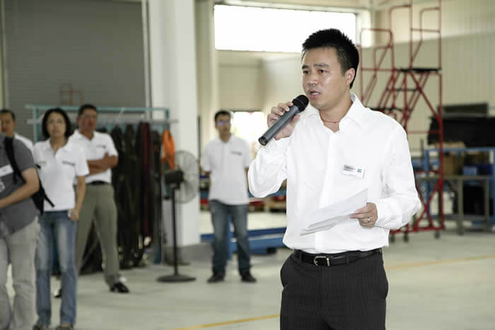 Welcoming the international audience and informative presentations,: Hawk Wu (Sales Manager)