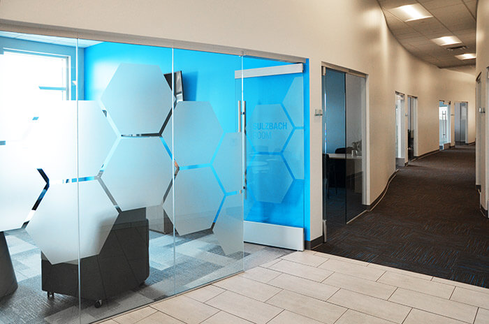 Office and conference rooms have been designed to promote collaboration and communication